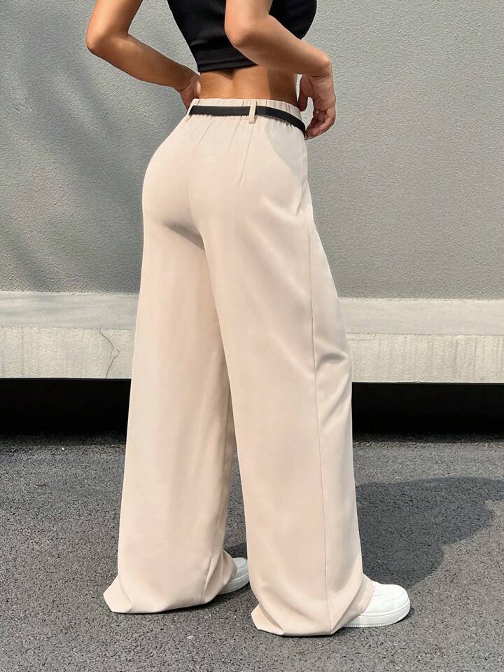 Ester | Dames High-Waist Wide Leg Pantalon – Soepelvallend, Plissé & Lange Pasvorm