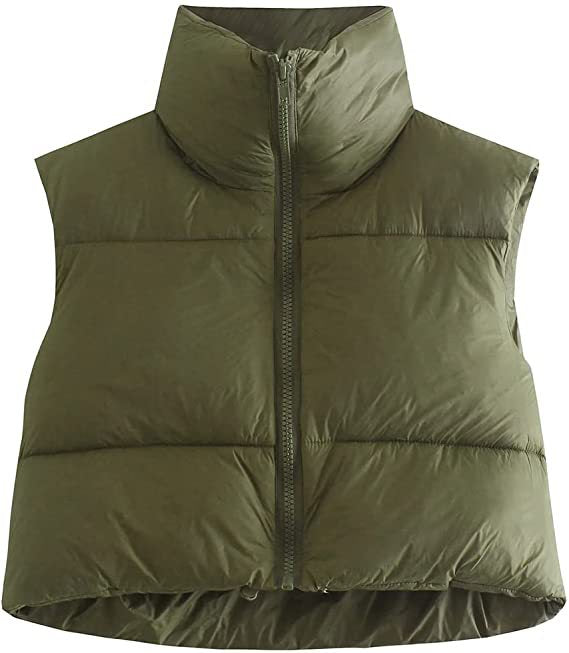 Melisa | Dames Puffer Bodywarmer – Dikke Katoen, Hoge Kraag & Mouwloos