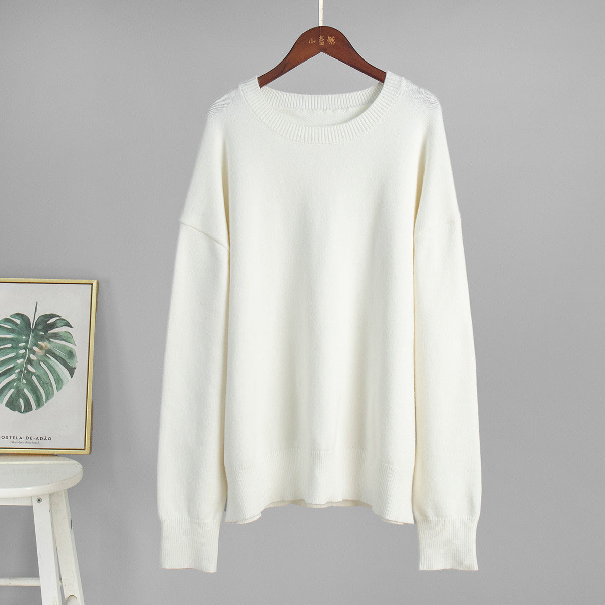 Giselle™ | Basic Dames Trui – Donkere Effen Kleur, Warm & Losvallend