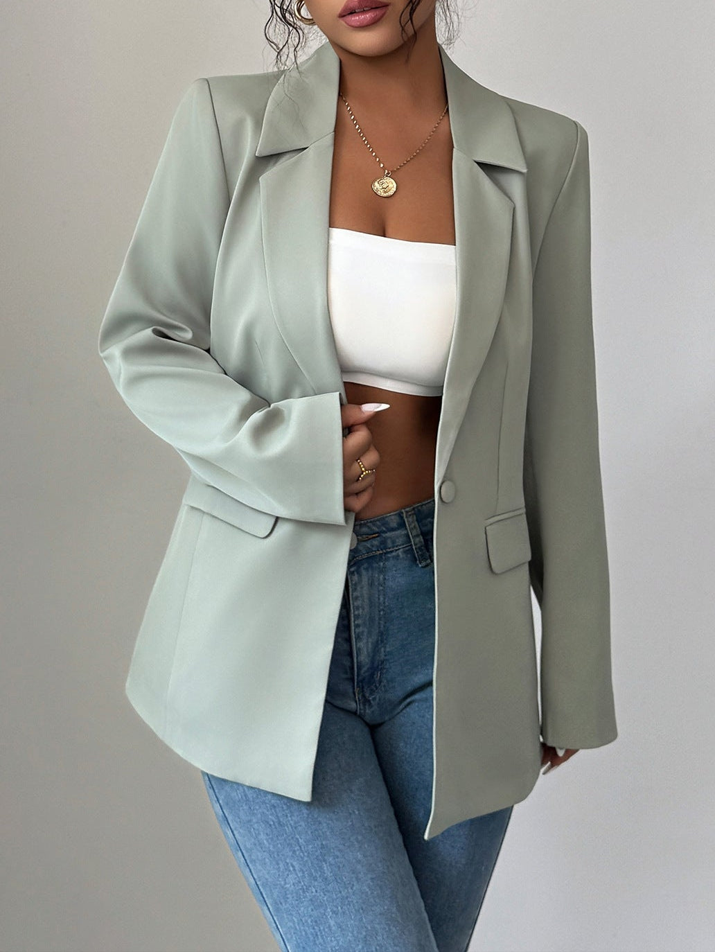 Lim™ | Dames Blazer – Elegant, Effen & Getailleerd