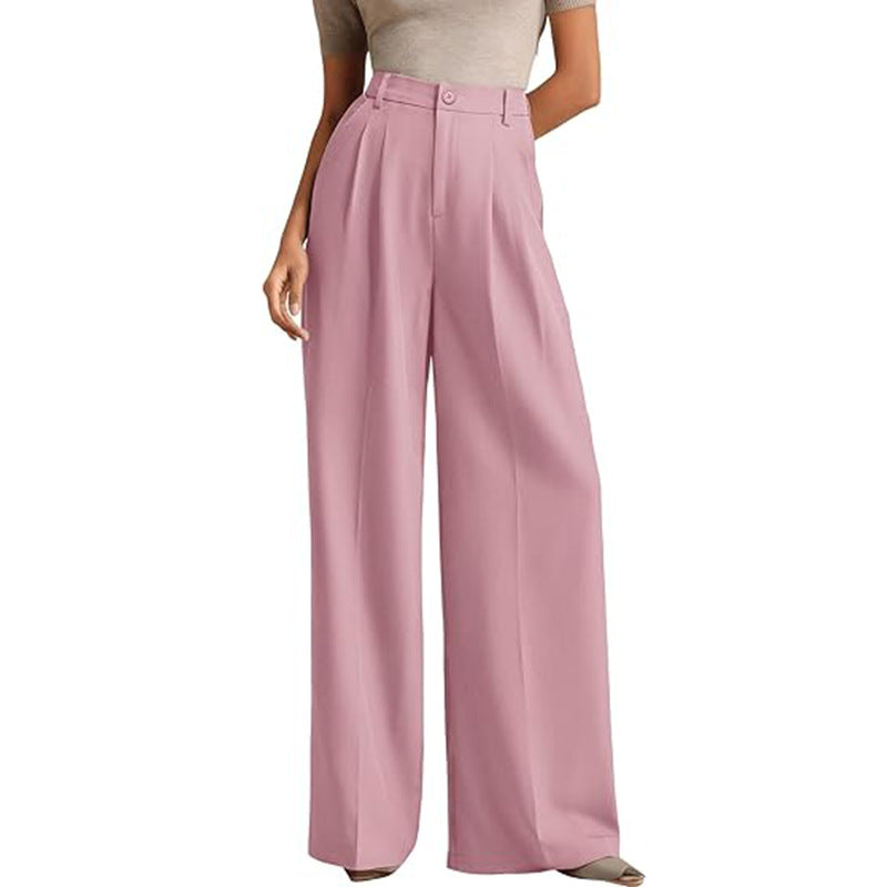 Tatiana | Dames High-Waist Wide Leg Pantalon – Effen Kleur, Business Chic & Slim Fit Look