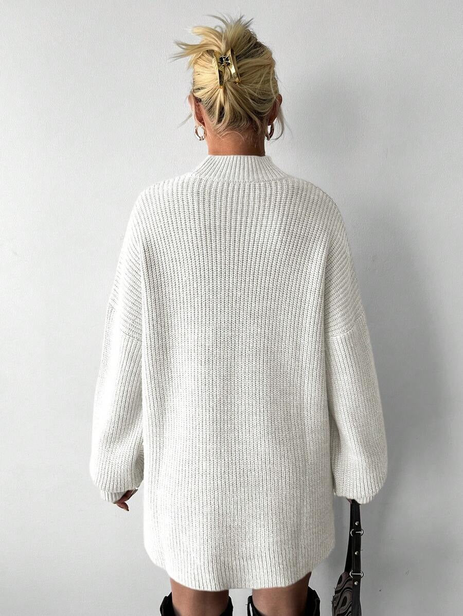 Jana | Dames Gebreide Trui – Effen Kleur, Ronde Hals & Relaxte Pasvorm