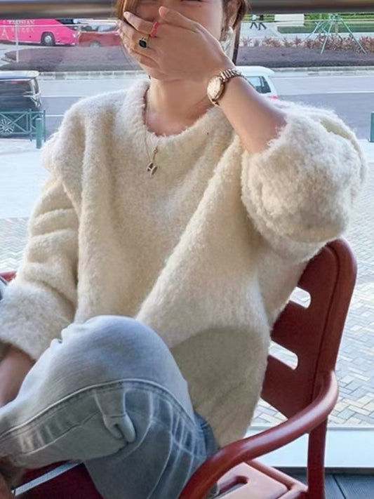 Julia | Dames Trui – Dikke Effen Knit, Zacht & Losvallend