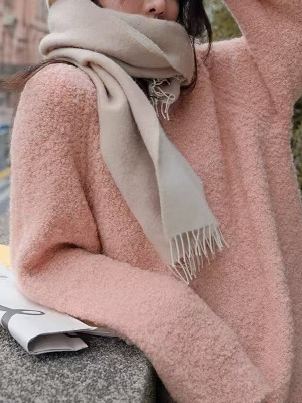 Julia | Dames Trui – Dikke Effen Knit, Zacht & Losvallend