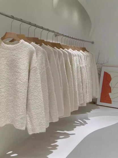 Julia | Dames Trui – Dikke Effen Knit, Zacht & Losvallend
