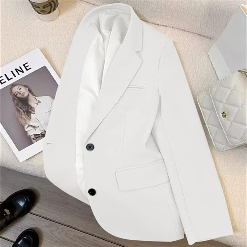 Lucy | Dames Blazer – Koreaanse Stijl, Licht Khaki, Trendy & Chic