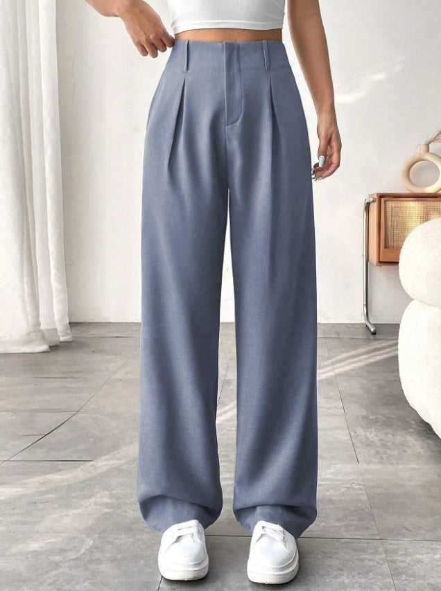 Nahia | Dames Hoge Taille Pantalon – Wijde Pijpen, Slankmakend & Casual Chic