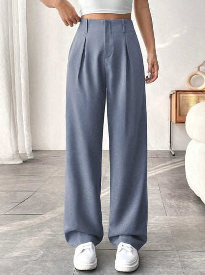 Nahia | Dames Hoge Taille Pantalon – Wijde Pijpen, Slankmakend & Casual Chic