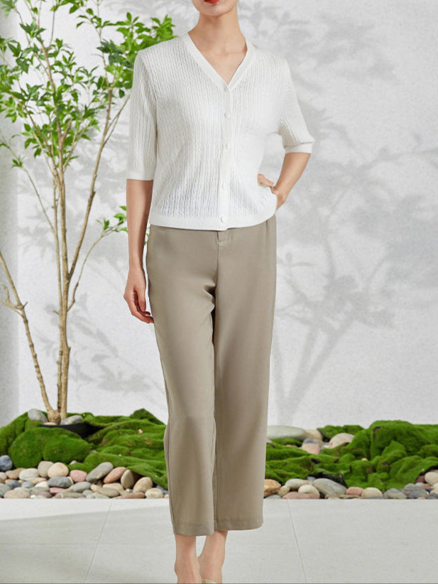 Lauren | V-hals Dames Gebreide Top – Comfortabel & Elegant