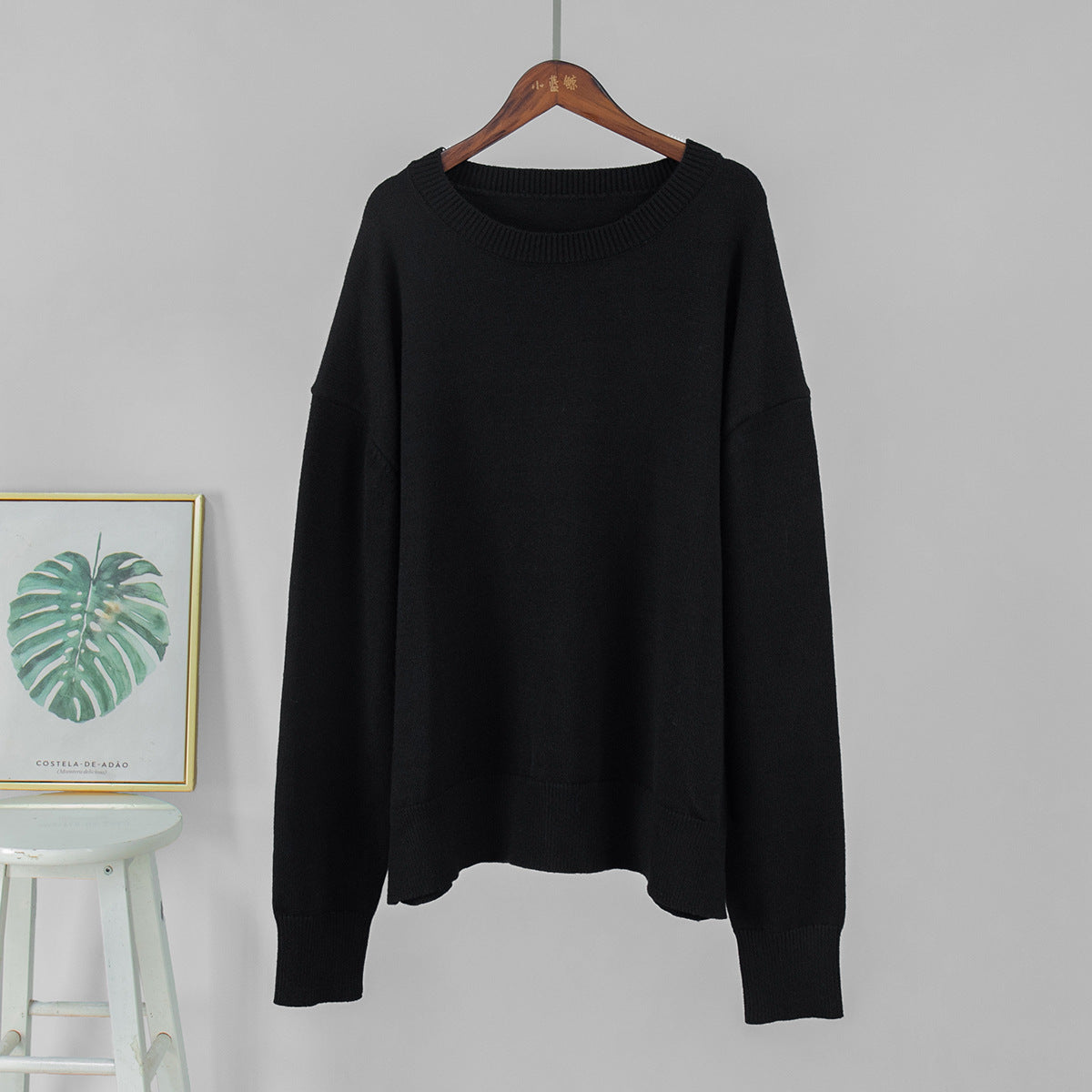 Giselle™ | Basic Dames Trui – Donkere Effen Kleur, Warm & Losvallend