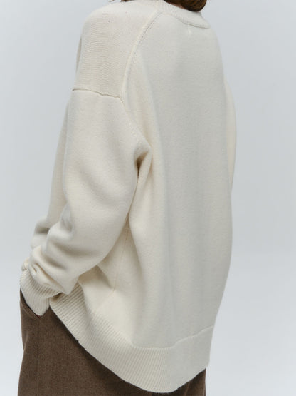 Giselle™ | Basic Dames Trui – Donkere Effen Kleur, Warm & Losvallend