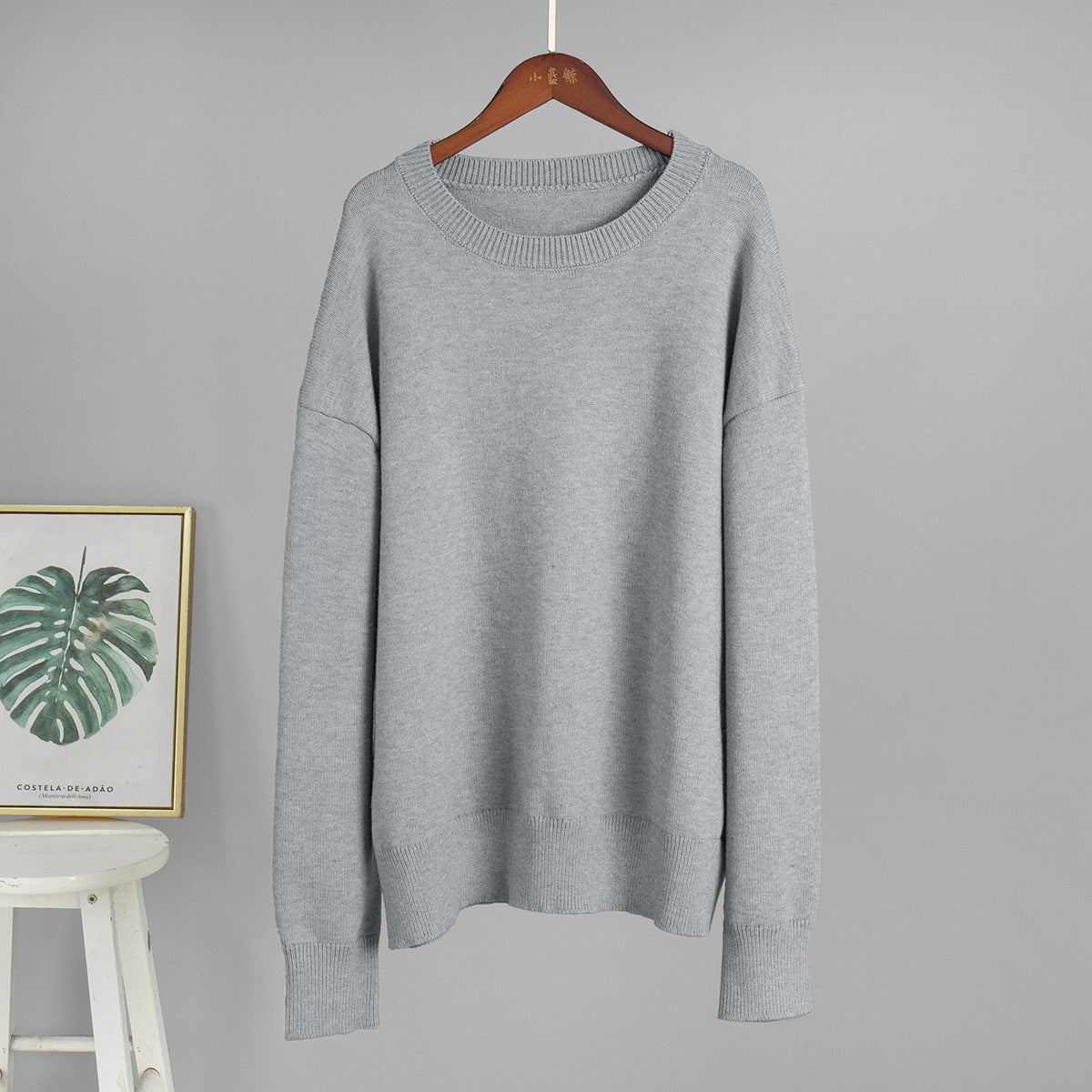 Giselle™ | Basic Dames Trui – Donkere Effen Kleur, Warm & Losvallend