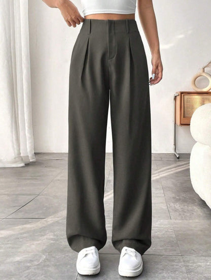 Nahia | Dames Hoge Taille Pantalon – Wijde Pijpen, Slankmakend & Casual Chic