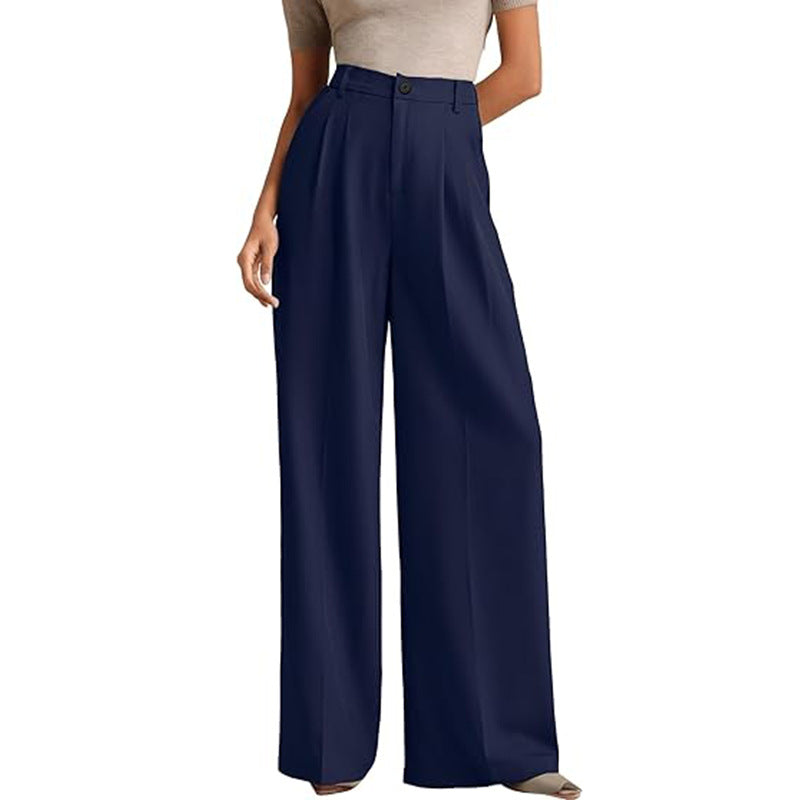Tatiana | Dames High-Waist Wide Leg Pantalon – Effen Kleur, Business Chic & Slim Fit Look